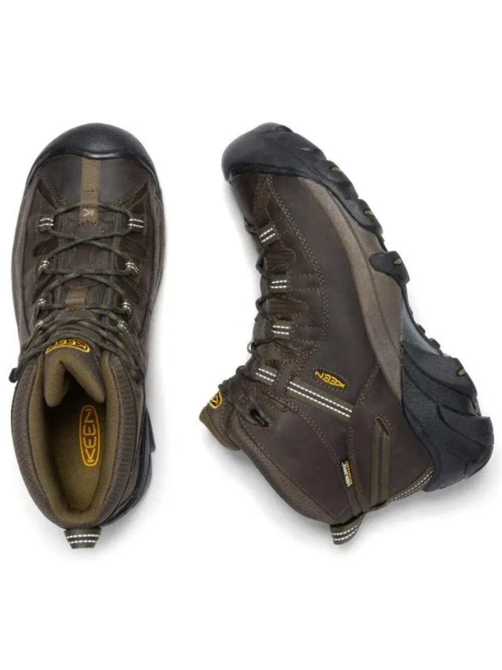 KEEN Men's Targhee Ii Mid Wide Hiking Boot, Canteen/Dark Olive, 10 W US
